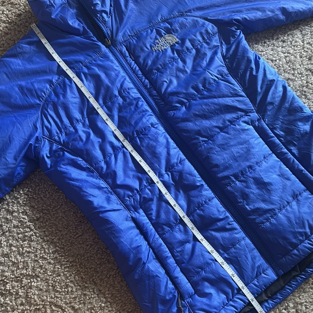 THE NORTH FACE Bright Blue Mock Neck Quilted Puffer Jacket S/P - Picture 11 of 13